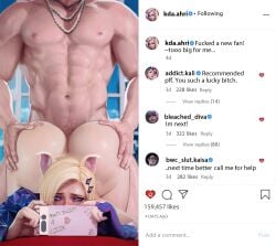 1boy 1girl ahri ai_generated ass_grab big_ass big_butt blonde_hair blue_eyes butt_grab edit edited_art female fox_ears fucked_from_behind instagram k/da_ahri k/da_all_out_ahri k/da_all_out_series k/da_series league_of_legends light-skinned_male phone queen_of_hearts riot_games ruined_makeup runny_makeup selfie sex tattoo tattoo_on_butt