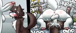 2024 alliartist ambiguous_gender ambiguous_on_bottom anal anal_sex anthro anthro_on_anthro anthro_penetrated anthro_penetrating anthro_penetrating_anthro anus balls blue_eyes blush bodily_fluids brown_body brown_fur canid canine canis changed_(video_game) colored cum cum_in_ass cum_inside cum_on_balls digital_drawing_(artwork) digital_media_(artwork) dr._k_(changed) duo erection from_front_position fur genital_fluids genitals heart_eyes heart_symbol hi_res humanoid_genitalia humanoid_penis leaking_cum lin_(changed) looking_pleasured male male/ambiguous male_on_top mammal mating_press on_bottom on_top onomatopoeia penetration penile penile_penetration penis penis_in_ass plap sex sound_effects tail text tongue tongue_out white_body white_fur wolf