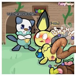 1:1 anal_fluids animal_genitalia annoyed anus ass balls berry blue_eyes blush blush_lines bodily_fluids brown_eyes butt_grab crossed_arms dialogue digital_media_(artwork) duo emanata embarrassed fairyfudge fart fear_pooping feces feces_pile female female_pooping feral food food_fetish food_in_feces food_play fruit gaping gaping_anus gaping_vagina generation_2_pokemon generation_5_pokemon genital_fluids genitals hand_on_butt hi_res inside looking_back male nanab_berry nintendo open_mouth oran_berry oshawott pecha_berry pichu plant pokemon pokemon_(species) pokemon_berry pooping_on_floor rear_view scat scatplay sheath signature smile sound_effects speech_bubble surprised vaginal_fluids vowelless vowelless_sound_effect vulva wide_eyed