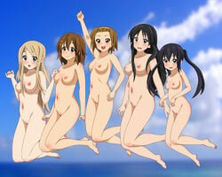 5girls azusa_nakano_(k-on!) blush breasts female female_only human human_only k-on! mio_akiyama_(k-on!) multiple_girls nipples nude pussy ritsu_tainaka_(k-on!) rm tsumugi_kotobuki_(k-on!) uncensored yui_hirasawa_(k-on!)