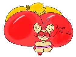 blush drunk eating_ass huge_breasts hyper_ass laying_down looking_back psych_(psychda) psychda shiny_ass shiny_breasts spinda