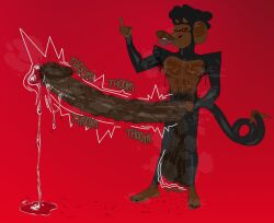 5_toes bbc big_black_cock black_nails churn churning circumcised circumcision_scar dark-skinned_male dark_skin demon furry hairy hairy_armpits hairy_balls hairy_male hybrid imp impmonkey looking_at_viewer monkey onomatopoeia pointing pubic_hair saggy_balls smoogmapuun smoogmapuun_(artist) solo_male steamy steamy_armpits steamy_feet steamy_penis stray_pubic_hair sweat sweaty thoom thooming