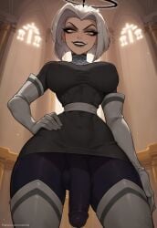 1futa ai_generated angel ass balls bare_breasts bare_shoulders belly belly_button big_ass big_balls big_breasts big_butt big_hips big_penis black_lips black_lipstick black_nails breasts cleavage clothed clothing collar dick dickgirl dress earrings erect_penis erection eyebrows eyelashes female from_below futa_only futanari gloves goth goth_girl grin grinning grinning_at_viewer hair halo hand_on_hip hands-free hazbin_hotel huge_cock indoors intersex lips long_hair looking_at_viewer low-angle_view lute_(hazbin_hotel) makeup narrow_waist narrowed_eyes navel nipples nose nude nude_futa penis pov pov_eye_contact seducing seductive seductive_eyes seductive_gaze seductive_look seductive_mouth seductive_pose seductive_smile smile smile_at_viewer smiley_face smiling_at_viewer smooth_balls smooth_penis smooth_skin solo solo_dickgirl solo_focus solo_futa taker_pov testicles thick_thighs thigh_boots thighs velonix white_gloves white_hair yellow_eyes