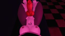 anthro big_breasts big_penis blue_eyes breasts canine_penis ear_piercing female furry furry_female futanari heart_tattoo intersex knot knotted_penis minecraft_background nipple_piercing nose_ring penis pierced_nipples pussy rabbit_girl snakebite_piercing vrchat vrchat_avatar vrchat_model