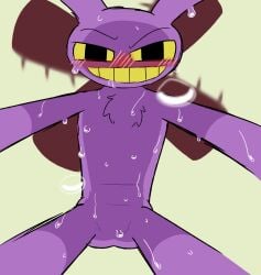 aaron_amethyst absurd_res anthro blush bodily_fluids ceiling_fan electric_fan featureless_crotch first_person_view glitch_productions hi_res jax_(tadc) lagomorph leporid male mammal rabbit smile solo sweat the_amazing_digital_circus yellow_sclera