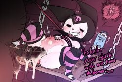 1boy 1girls anthro ass balls big_ass big_balls big_butt big_penis bottom_heavy collar cum cum_in_pussy cum_inside cumflated_belly cumflation cumshot curvaceous curvy curvy_figure dialogue ejaculation english_text erection excessive_cum female fertility_drug fertility_pills fertilization flat_chest huge_ass huge_cock impregnation kuromi larger_male leash leash_and_collar leash_pull legwear male meweeze neckwear nude onegai_my_melody orgasm ovum penis pills pussy sanrio shortstack size_difference smaller_female smug smug_face sperm_cell sperm_meets_ovum stockings sweat sweating sweaty sweaty_body sweaty_butt tail_wrap text thick_thighs unseen_male_face vaginal_penetration voluptuous voluptuous_female wide_hips