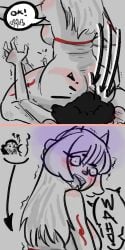 anal anal_insertion anal_sex anal_sex anus ass ass ass_focus butt_focus cowgirl_position female_focus funny funny_face long_nose oc one_piece oni oni_female oni_horns self_upload selfinsert selfship selfshipping sitting_on_face sketch sketch_page usopp usopp_(sogeking) usopp_pirates yumeship yumeshipping
