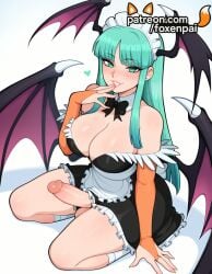 1futa 2025 ai_generated angel_and_devil apron artist_name bat bat_ears bat_hair_ornament bat_print bat_wings big_breasts big_chest black_wings blunt_bangs breasts bust busty chest cleavage cock darkstalkers demon_boy demon_girl demon_horns demon_tail demon_wings detached_wings dick dragon_wings enmaided erection eyebrows_visible_through_hair fake_wings foreskin foxenpai futanari green_eyes green_hair halloween halloween_costume head_wings heart hi_res high_quality high_resolution highres large_breasts long_hair low_wings maid maid_apron maid_headdress morrigan_aensland multiple_wings patreon patreon_username penis precum purple_wings red_wings rule_63 smile solo spread_wings stable_diffusion testicles uncensored vampire vampire_costume waist_apron watermark white_apron wings
