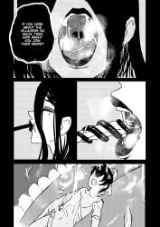 1boy comic female female_pred giantess man_eating_witch_(shoulderenjoyer) oral_vore shoulderenjoyer tagme vore