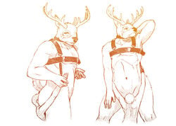 2boys anal anthro ass biceps bondage bound cervine deer forced furry gay human interspecies john_doe male male_only mammal oral raised_tail remmer rimming salty_tart size_difference smothering unwilling yaoi