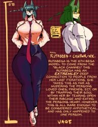 1girls black_pants caliminasty curvy freaksawma hips huge_breasts large_breasts necktie oc office_lady original_character pants reference_sheet rutabega(marmiemadie) shirt tagme white_shirt wide_hips