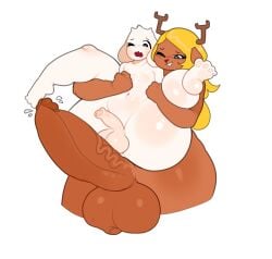 antlers asriel_dreemurr balls_size_difference big_ass big_balls big_butt big_cock big_hips big_penis big_thighs blonde_hair blush blush_lines cock_size_difference danielito deltarune dominant_futa dominant_intersex femboy futa_on_male futanari goat huge_ass huge_balls huge_butt huge_cock huge_cock huge_hips huge_thighs hyper hyper_cock hyper_genitalia hyper_penis intersex legs_spread lifting_partner lifting_person looking_down male naked noelle_holiday nude one_eye_closed penis_size_difference red_nose reindeer reverse_cowgirl_position small_balls small_cock small_penis smile spread_legs standing submissive_male thick_ass thick_butt thick_hips thick_thighs undertale undertale_(series) veiny_cock veiny_penis wide_ass wide_butt wide_hips wide_thighs worried_expression worried_look