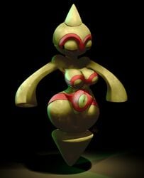 anthro anthrofied baltoy breasts elpatrixf female inverted_nipples nintendo nipples pokemon pussy video_games wide_hips