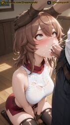 1girls 2025 4k ahe_gao ahe_gao ahegao_face ai ai_assisted ai_generated anime anime_style artist_name barefoot blowjob breasts brown_eyes brown_hair cum cum_in_mouth dreamyan_ai dudungeon_ni_deai_wo_motomeru_no_wa_machigatteiru_darou_ka fellatio female head_grab hi_res high_quality high_resolution highres liliruca_arde looking_up oral oral_sex patreon ripped_clothing short_hair shortstack stockings sucking sucking_penis thick_ass thick_thighs thighs uncensored white_body white_skin