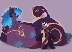 bbw big_breasts breasts cleavage female furry huge_breasts kibblesyourbits nipples overweight tagme thick_thighs wide_hips