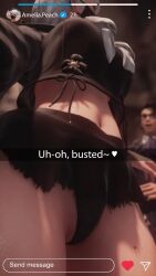 1boy 1girls 3d 9:16 ambiguous_penetration ameliance_leveilleur animated ass backshots clothed_sex doggy_style duskbunnyxiv elezen elf elf_ears elf_female final_fantasy final_fantasy_xiv huge_ass human human_dominating human_dominating_humanoid humanoid longer_than_30_seconds mask milf public_sex school_uniform sex sound tagme vertical_video video white_hair
