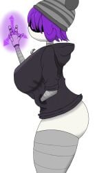 1girls big_ass big_breasts big_butt big_thighs clensix_25 digital_drawing_(artwork) digital_media_(artwork) female female_only glitch_productions huge_ass huge_breasts huge_butt murder_drones signature simple_background tagme thick_thighs uzi_(murder_drones)