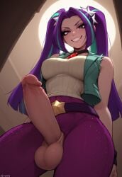 1futa 1futanari ai_generated aria_blaze ass big_ass big_breasts big_butt big_hips big_penis breasts cleavage dick dickgirl equestria_girls eyebrows eyelashes female futa_only futanari grin grinning grinning_at_viewer hair hands-free huge_cock indoors lips long_hair looking_at_viewer makeup mature mature_female mature_futa mature_futanari my_little_pony narrow_waist narrowed_eyes nose penis purple_eyes purple_hair seducing seductive seductive_eyes seductive_gaze seductive_look seductive_mouth seductive_pose seductive_smile smile smile_at_viewer smiley_face smooth_balls smooth_penis smooth_skin solo solo_dickgirl solo_focus solo_futa solo_futanari testicles twintails zirvona