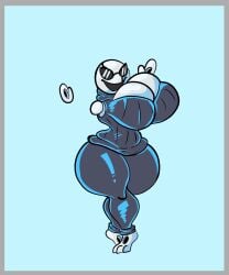 2d 2d_(artwork) alternate_version_at_source big_breasts breasts buddytflower fem_gaster female floating_hands gaster knick_knack solo sunglasses sunny_miami tagme turtleneck turtleneck_sweater