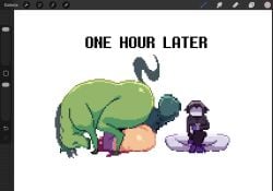 beast_boy big_ass dc_comics horse horsecock missionary_position pixel_art pixzapix raven_(dc) starfire teen_titans zoophilia