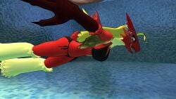 1girls 3d 3d_animation animated anthro aquaphilia bikini bird blaziken diving female furry girl longingtail mp4 nintendo pokemon pokephilia sfm slideshow solo sound source_filmmaker tagme underwater video