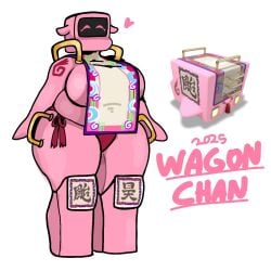 1girls big_breasts chubby_belly female female_only gameboyred gijinka handlebars handles handles_on_hips handles_on_thighs heart_symbol kirby_(series) kirby_air_ride kirby_air_riders machine_girl pink_eyes reference_image robot_girl screen_face thick_thighs wagon_star