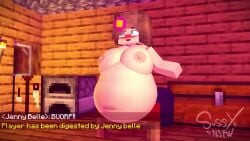 1girls animated boobs breast_expansion breasts burp burping digestion digestion_noises digestion_sequence fatal_vore female female_pred hyper hyper_belly jenny_belle_(slipperyt) minecraft naked naked_female same_size_vore sound_effects sound_warning sussynsfw tagme tits unknown_prey video vore vore_belly watermark