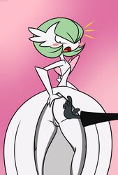 ass blush female gardevoir looking_back mega_gardevoir mysteryfanboy91 nintendo pokémon_(species) pokemon pokemon_(species) pussy red_eyes tagme video_games