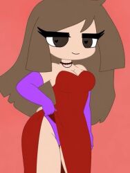 ai_generated aliya_(aliyal007) aliyal007 animated animation anthro anthro_female anthro_penetrated bead_necklace big_breasts big_thighs black_pupils breasts brown_eyes brown_hair disney dress elbow_gloves female female_human female_only female_penetrated gloves gloves_on gloves_only gown hair heart-shaped_pupils hi_res highres human jessica_rabbit_(cosplay) lift lifting lifting_clothing lifting_dress long_playtime longer_than_one_minute looking looking_at_viewer medium_breasts music necklace panties panties_around_leg panties_only pose purple_elbow_gloves red_dress sexy sexy_body sexy_pose shaking slit slit_penetration smile smile_at_viewer solo solo_anthro solo_female solo_human sound sound_only_video swaying tagme thighs thong video who_framed_roger_rabbit