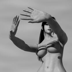 1girl 1girls 3d 3d_(artwork) 3d_render black_and_white blender breasts breasts_out capcom dead_or_alive exposed_breasts exposed_nipples fatal_fury female_focus female_only hands_casting_shadow king_of_fighters mai_shiranui mai_shiranui_(street_fighter_6) meme monochrome naked naked_female nipples nude nude_female self_upload snk sole_female solo solo_female solo_focus street_fighter street_fighter_6 trend vektrie