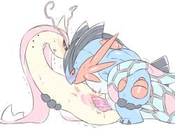 blush bodily_fluids duo female generation_3_pokemon generation_6_pokemon genitals male male/female mega_evolution mega_swampert milotic moocow nintendo penetration penile penile_penetration penis penis_in_vagina pokemon pokemon_(species) sex simple_background tears vaginal_penetration vulva white_background