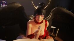 1boy 1boy1girl 1girls 3d animated big_breasts big_penis black_hair black_hair_female black_wings breasts christmas dead_or_alive eye_contact female handjob horns large_breasts large_penis lazyprocrastinator long_penis looking_at_partner looking_at_viewer male male/female male_pov naked naked_male nude nude_male nyotengu penis pov pov_eye_contact pov_male purple_eyes purple_eyes_female pussbernpuss short_video shorter_than_30_seconds smile smiling smiling_at_viewer sound straight stroking_penis tagme unseen_male_face video wings