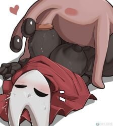 1girls 2_horns abs anthro areola ass big_areola big_breasts big_nipples big_thighs blush blushing breast_sucking breasts bug bug_girl cooliehigh embarrassed_female female female_focus heart hollow_knight hollow_knight:_silksong hornet_(hollow_knight) huge_breasts huge_nipples huge_thighs insectoid insects naked naked_female nipples nude nude_female nuu_(hollow_knight) pussy rule_63 sucking sucking_nipples sweat sweatdrop sweating thick_thighs thighs