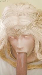 2boys 3d 3d_(artwork) 3d_render blender blender_(software) blender_cycles blonde_hair blowjob desess3intes elden_ring fellatio femboy gay looking_at_viewer miquella miquella_the_kind oral oral_sex pov render shadow_of_the_erdtree tagme twink yaoi
