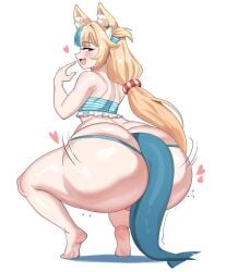 1girls ass back_view female female_only gigantic_ass huge_ass poorly_tagged sameko_saba shaking shortstack thick_thighs twerking virtual_youtuber vtuber wide_hips ytrall