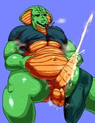 1boy anthro anthrofied artist_upload bara bara_tiddies bara_tits barazoku big_balls big_penis chubby chubby_male clenched_balls clothed clothing cum cum_drip cumming cumshot excessive_cum excessive_genital_fluids gay gay_male glistening glistening_body hands-free handsfree_ejaculation hotline_miami hotline_miami_2 jake_(hotline_miami) jake_(hotline_miami_2) legs_spread long_penis male male_only musk musk_clouds musky musky_balls musky_cock nipples penis penis_out precum precum_on_penis reptile ritcherr saggy_balls self_upload shiny_skin shirt_lift shirt_up sitting snake snake_tongue solo spread_legs steam steaming_body steamy_cum steamy_penis underwear underwear_around_one_leg underwear_aside