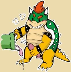 1boy absurd_res ambiguous_gender animal_genitalia animal_penis anthro bodily_fluids bowser cum cum_in_mouth cum_inside cumshot duo ejaculation elemental_creature flora_fauna forced forced_oral furry furry_male genital_fluids handjob hi_res koopa male male/ambiguous mario_(series) nintendo oral oral_sex penile penis piranha_plant plant red_hair reptile riverfry scalie sex sheath shell spiked_shell spikes tail yellow_skin