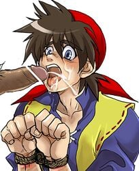 artist_request bondage censored clothing cum dragon_quest dragon_quest_viii hero_(dq8) tagme yaoi