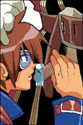 animated censored fujimoto_hideaki gilder handjob inverted_color kneeling kneeling_oral_position male_only penis skies_of_arcadia tagme vyse