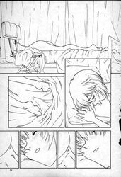 asanagi_aoi blush comic monochrome neon_genesis_evangelion page_59 rei_ayanami tagme