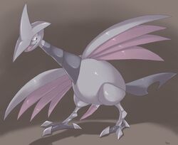 2007 anthro color erection furry male male_only nude penis pokémon_(species) pokemon purplekecleon skarmory solo tagme wings