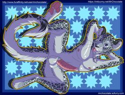 anthro balls barbs digitigrade feline fur furry leopard looking_at_viewer male male_only mrchocolate nude p9iko0 penis snow_leopard solo