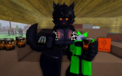 1girls 3d ambiguous_gender annoyed annoyed_expression anthro bikini bikini_top book breasts couch female furry kaiju_paradise panther_(kaiju_paradise) ravenuwu roblox roblox_game self_upload slime_pup_(kaiju_paradise) soda soda_can tagme tv_remote