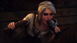 1girls 2boys 2boys1girl 3d bbc big_black_cock big_penis blowjob blowjob_face cd_projekt_red ciri clothed_female_nude_male dark-skinned_male dark_skin green_eyes green_nail_polish interracial kneeling kneeling_female kneeling_oral_position lustful_gaze nude nude_male oral oral_penetration oral_sex pale-skinned_female pale_skin scar scar_on_face the_witcher_(series) the_witcher_3:_wild_hunt tomoganim veins veiny veiny_penis white_hair