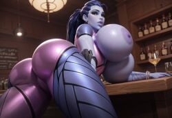 ai_generated bimbo bodysuit huge_ass huge_breasts overwatch widowmaker