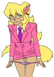 2016 alpha_channel anthro barely_visible_genitalia barely_visible_pussy big_breasts biped black_eyebrows black_eyewear black_glasses blue_eyes bodily_fluids breasts business_suit button_(fastener) callie_briggs closed_smile clothed clothing clothing_around_legs clothing_pull color_edit colored dark_body dark_ears dark_fur digital_drawing_(artwork) digital_media_(artwork) domestic_cat dress_shirt eyebrows eyewear felid feline felis female front_view fur genital_fluids genitals glasses hair hanna-barbera innie_pussy iris leaking leaning leaning_forward light_hair light_inner_ear light_nose light_tail long_hair looking_at_viewer mammal messy_hair monotone_body monotone_fur monotone_hair monotone_tail mouth_closed necktie no_pupils panties panties_around_legs panties_down panty_pull partially_clothed partially_clothed_anthro partially_clothed_female pink_clothing pink_dress_shirt pink_inner_ear pink_nose pink_shirt pink_suit pink_topwear pointy_ears portrait prick_ears purple_clothing purple_necktie purple_panties purple_underwear pussy pussy_juice_leaking pussy_juice_on_leg redout shirt simple_background smile smiling_at_viewer solo standing suit swat_kats tail tan_body tan_ears tan_fur thick_thighs third-party_edit three-quarter_portrait topwear transparent_background underwear underwear_around_legs underwear_down underwear_pull undressing vaginal_fluids wearing_glasses wet wet_clothing wet_panties wet_underwear yellow_tail