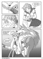 1boy 1girls bite_mark comic deviantart_username email_address english_text furry locofuria page_2 page_number sailor_uniform skirt tagme transformation werewolf