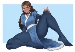 1girls ai_generated avatar_the_last_airbender dark-skinned_female dark_skin female katara mullon novelai thick_thighs