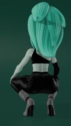 1girls 3d 3d_animation 9:16 animated blender blender_(software) blender_eevee blue_hair danny_phantom ember_mclain ghost_girl leather_pants nickelodeon nicktoons no_sound shorter_than_10_seconds solo twerking vertical_video video