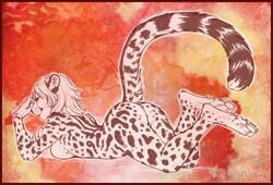 anthro anus cheetah feline female fur furry hindpaw nude paws pinup pussy solo spottyjaguar